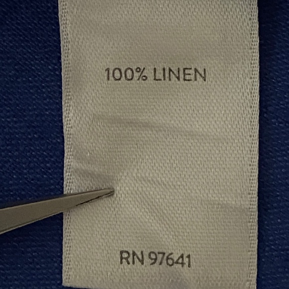 J. Jill Love Linen Royal Blue Button Down Shirt Size Large Petite - Picture 8 of 15